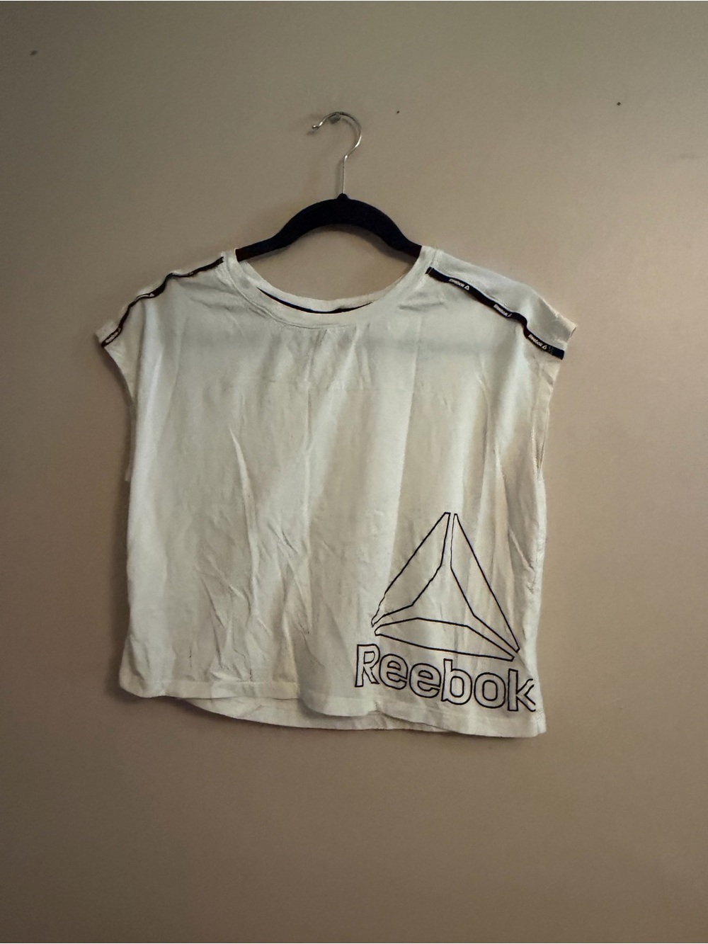 Reebok White Tee with Black Logo Trim